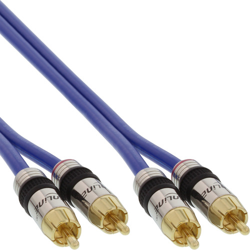 InLine® Cinch Kabel AUDIO, PREMIUM, 2x Cinch Stecker / Stecker, 0,5 m Audio- / Videokabel diverse