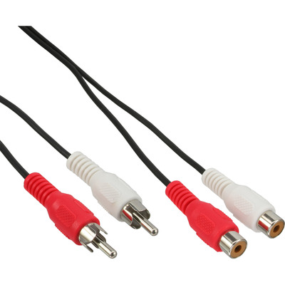 InLine Cinch Verlngerung, 2x Cinch, Stecker / Buchse, 10m (Produktbild 1)