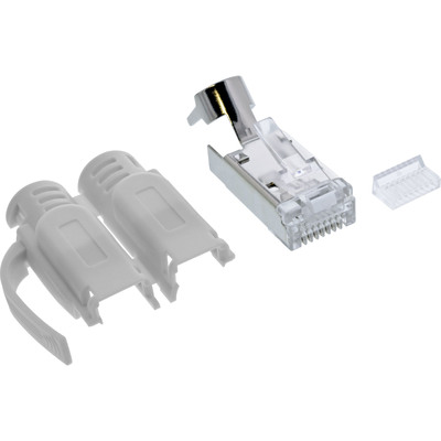 InLine® Crimpstecker Cat.6A RJ45 geschirmt, 3-teilig grau 100er Pack (Produktbild 1)