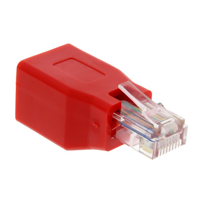 InLine® Crossover Adapter, RJ45 Buchse/Stecker, kurz (Produktbild 1)