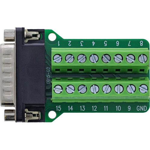 InLine® D-Sub 15 Terminalblock, Stecker, 2-reihig, Schraubklemme