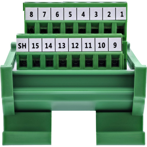 InLine® D-Sub 15 Terminalblock, Stecker, Hutschiene, Schraubklemmen