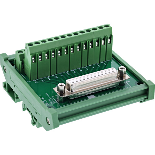 InLine® D-Sub 25 Terminalblock, Buchse, Schraubklemme, für Hutschiene