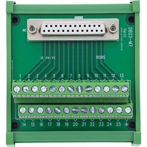 InLine® D-Sub 25 Terminalblock, Buchse, Schraubklemme, für Hutschiene