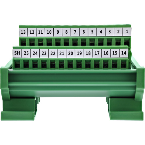 InLine® D-Sub 25 Terminalblock, Stecker, Schraubklemme, Hutschiene, nummeriert