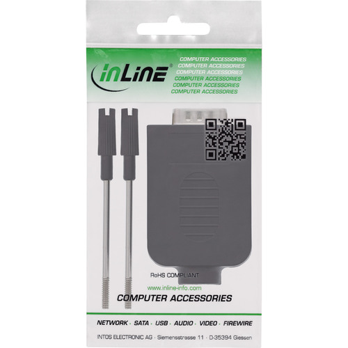 InLine® D-Sub 9 Breakout-Terminalblock, Stecker, Schraubklemme, Rändelschraube