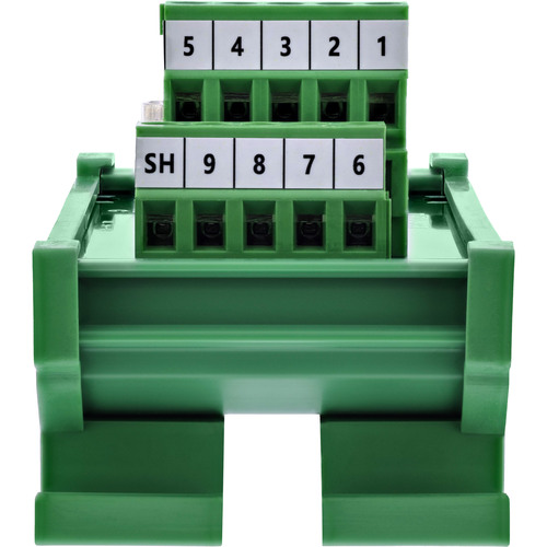 InLine® D-Sub 9 Terminalblock, Stecker, Schraubklemme, Hutschiene