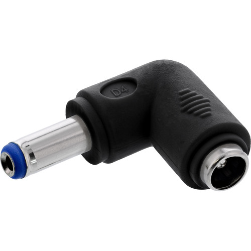 InLine® DC Adapter, 5,5 x 2,1mm DC Hohlstecker Stecker/Buchse gewinkelt, schwarz Adapter