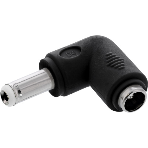 InLine® DC Adapter, 5,5 x 2,5mm DC Hohlstecker Stecker/Buchse gewinkelt schwarz Adapter