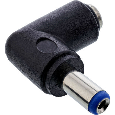 InLine DC Adapter, 5,5x2,1mm DC Hohlstecker Stecker / Buchse gewinkelt
