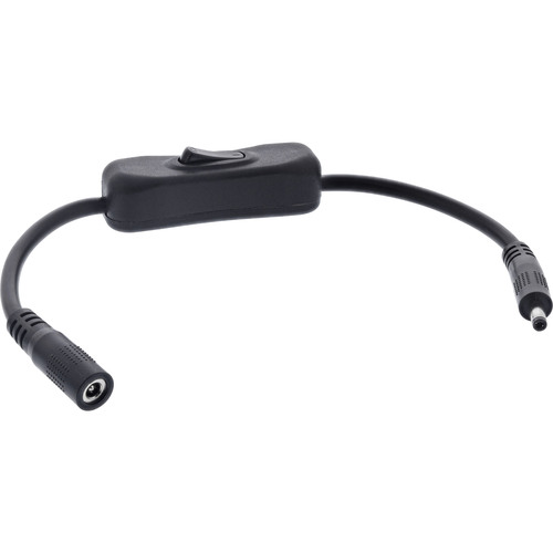 InLine® DC Kabel mit Schalter, 4,0 x 1,7 mm, AWG 18, schwarz, 0,20 m Stromkabel extern
