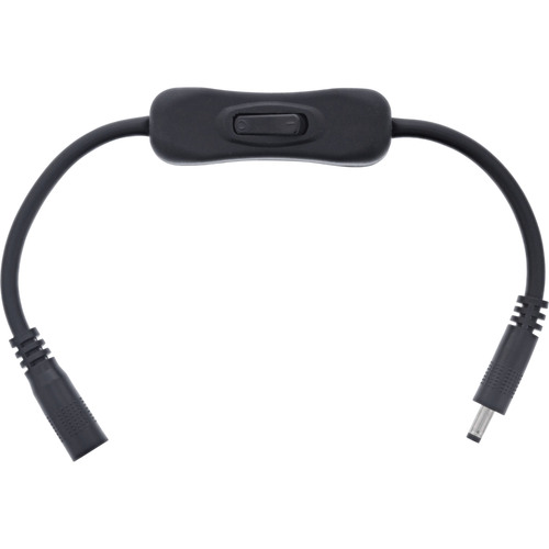 InLine® DC Kabel mit Schalter, 4,0 x 1,7 mm, AWG 18, schwarz, 0,20 m