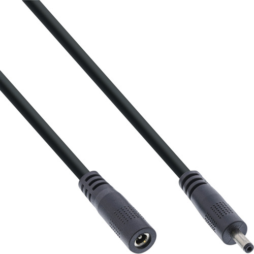 InLine® DC Verlängerungskabel, 3,5 x 1,35 mm, AWG 18, schwarz, 2 m