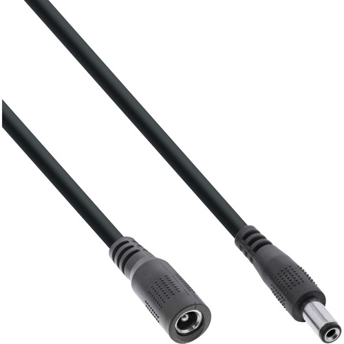 InLine® DC Verlängerungskabel, 5,5 x 2,5 mm, AWG 18, schwarz, 3 m