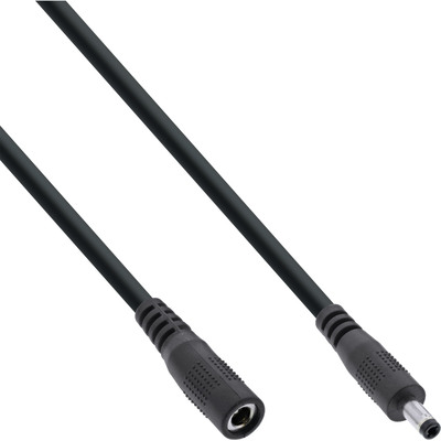 InLine® DC Verlängerungskabel, DC Stecker/Buchse 4,0x1,7mm, AWG 18, schwarz, 0,5m (Produktbild 1)