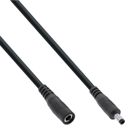 InLine® DC Verlängerungskabel, DC Stecker/Buchse 4,0x1,7mm, AWG 18, schwarz 2m (Produktbild 1)