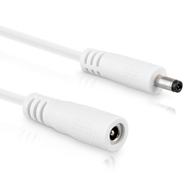 InLine® DC Verlängerungskabel, DC Stecker/Buchse 4,0x1,7mm, AWG 18, weiß 0,5m