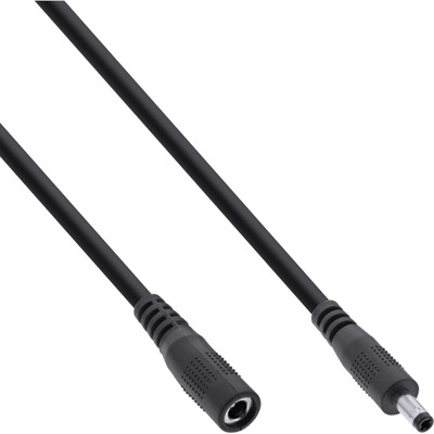 InLine® DC Verlängerungskabel, DC Stecker/Buchse 4,0x1,7mm, schwarz, 0,5m (Produktbild 1)