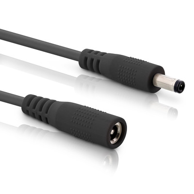 InLine® DC Verlängerungskabel, DC Stecker/Buchse 5,5x2,1mm, AWG 18, schwarz, 1m