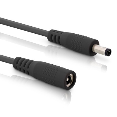 InLine® DC Verlängerungskabel, DC Stecker/Buchse 5,5x2,5mm, AWG 18, schwarz 1m