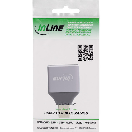 InLine® DisplayPort 1.4 Adapter, DisplayPort Buchse / Mini Displayport Stecker