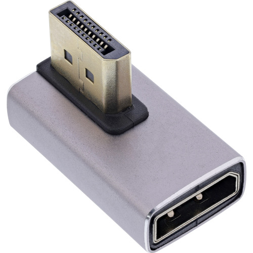 InLine® DisplayPort 1.4 Adapter, DisplayPort St/ Bu, 90° vertikal links, 8K