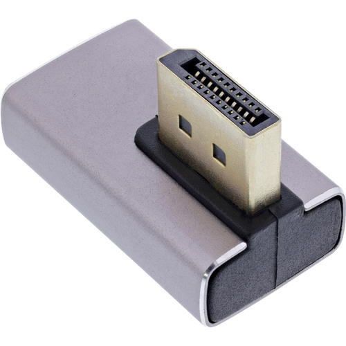 InLine® DisplayPort 1.4 Adapter, DisplayPort St/ Bu, 90° vertikal links, 8K