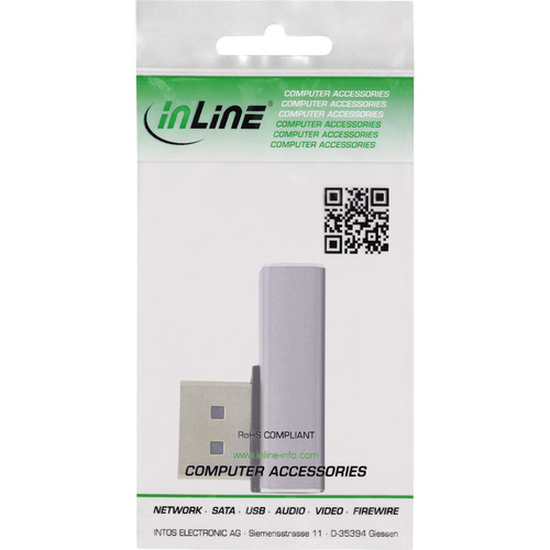 InLine® DisplayPort 1.4 Adapter, DisplayPort St/ Bu, 90° vertikal rechts, 8K