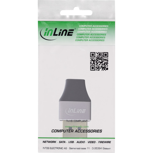 InLine® DisplayPort 1.4 Adapter, DP Stecker / Mini DP Buchse, 8K UHD