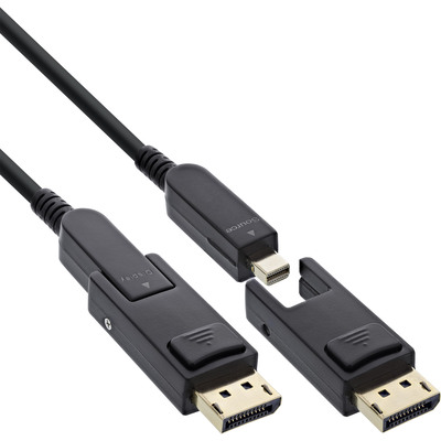 InLine® DisplayPort 1.4 AOC Kabel, 8K4K, DisplayPort Stecker abnehmbar, 25m