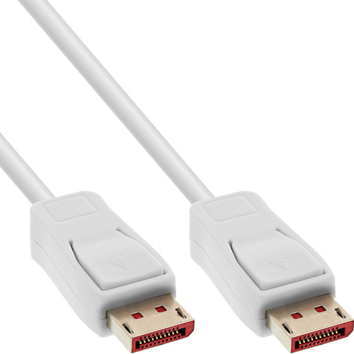 InLine® DisplayPort 1.4 Kabel, 8K, weiß, vergoldete Kontakte, 5m