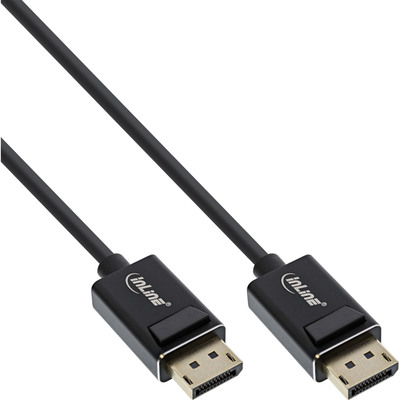 InLine DisplayPort 2.0 Kabel, 8K4K UHBR, schwarz, vergoldete Kontakte, 1m (Produktbild 1)