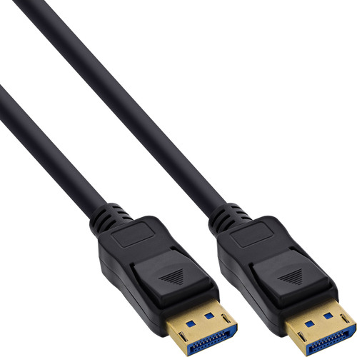 InLine® DisplayPort 2.1 Kabel, UHBR20 80Gb/s, schwarz, vergoldete Kontakte, 1m DisplayPort Kabel