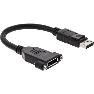 InLine DisplayPort Adapterkabel, DisplayPort Stecker auf Buchse zum Einbau, 0,2m (Produktbild 1)