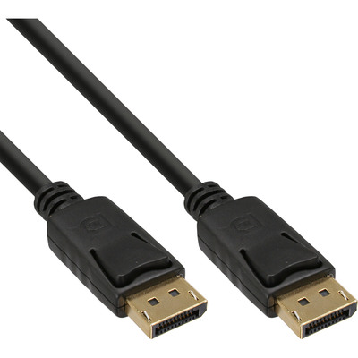 InLine® DisplayPort Kabel, schwarz, vergoldete Kontakte, 1,5m (Produktbild 1)