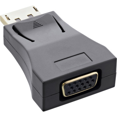 InLine DisplayPort Konverter, DisplayPort Stecker auf VGA Buchse, FullHD/60Hz, schwarz/gold InLine DisplayPort Konverter, DisplayPort Stecker auf VGA Buchse, FullHD/60Hz, schwarz/gold