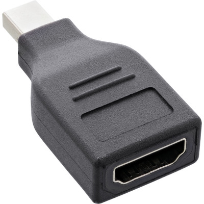 InLine® DisplayPort Konverter, mini DisplayPort Stecker auf HDMI Buchse, FullHD/60Hz, schwarz (Produktbild 1)