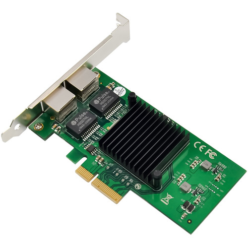 InLine® Dual-Gigabit Netzwerkkarte, 2x RJ45 1 Gb/s, PCIe x4, inkl. Low-Profile