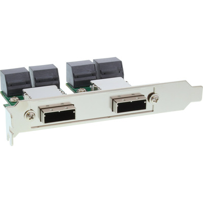 InLine Dual SAS Slotblech PCI, 2x ext. SFF-8088 (HOST IN) auf int. 8x SATA (TARGET OUT) InLine Dual SAS Slotblech PCI, 2x ext. SFF-8088 (HOST IN) auf int. 8x SATA (TARGET OUT)