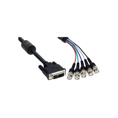 InLine DVI BNC Kabel, 5x BNC Stecker an DVI-A (12+5) Stecker, 3m (Produktbild 1)
