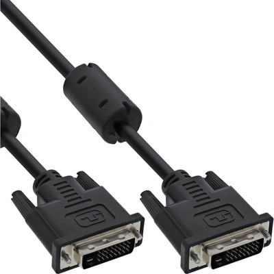 InLine DVI-D Kabel, digital 24+1 Stecker / Stecker, Dual Link, 2 Ferrite, 10m (Produktbild 1)