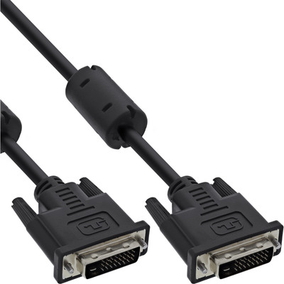 InLine® DVI-D Kabel, digital 24+1 Stecker / Stecker, Dual Link, 2 Ferrite, 10m (Produktbild 1)