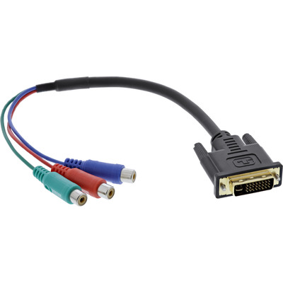 InLine DVI-I Kabel, 24+5 Stecker 3x Cinch RGB, 15cm