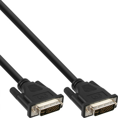 InLine DVI-I Kabel, digital/analog, 24+5 Stecker / Stecker, Dual Link, ohne Ferrite, 0,3m (Produktbild 1)