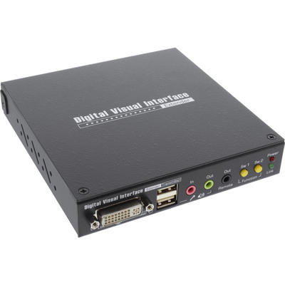InLine DVI USB KVM Extender, Verlängerung über UTP, mit lokaler Konsole, mit Audio, bis 100m