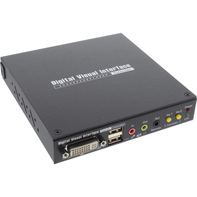 InLine DVI USB KVM Extender, Verlängerung über UTP, mit lokaler Konsole, mit Audio, bis 100m InLine DVI USB KVM Extender, Verlängerung über UTP, mit lokaler Konsole, mit Audio, bis 100m