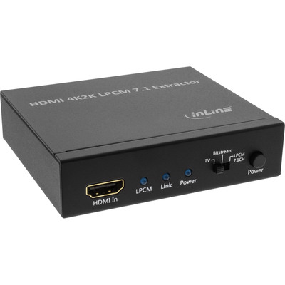 InLine® Extraktor/Signaltrenner, Eingang 4K2K HDMI zu Ausgang 7.1 Audio + Toslink Audio + HDMI