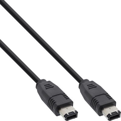 InLine® FireWire Kabel, IEEE1394 6pol Stecker / Stecker, schwarz, 10m (Produktbild 1)