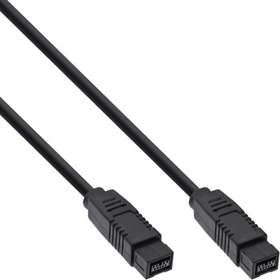 InLine® FireWire Kabel, IEEE1394 9pol Stecker / Stecker, schwarz, 1,8m (Produktbild 1)