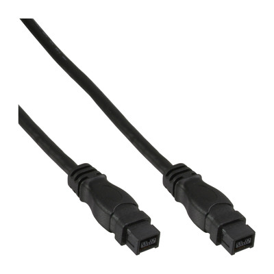 InLine® FireWire Kabel, IEEE1394 9pol Stecker / Stecker, schwarz, 3m (Produktbild 1)